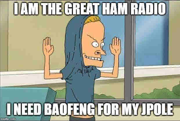 Baofeng for My J-pole